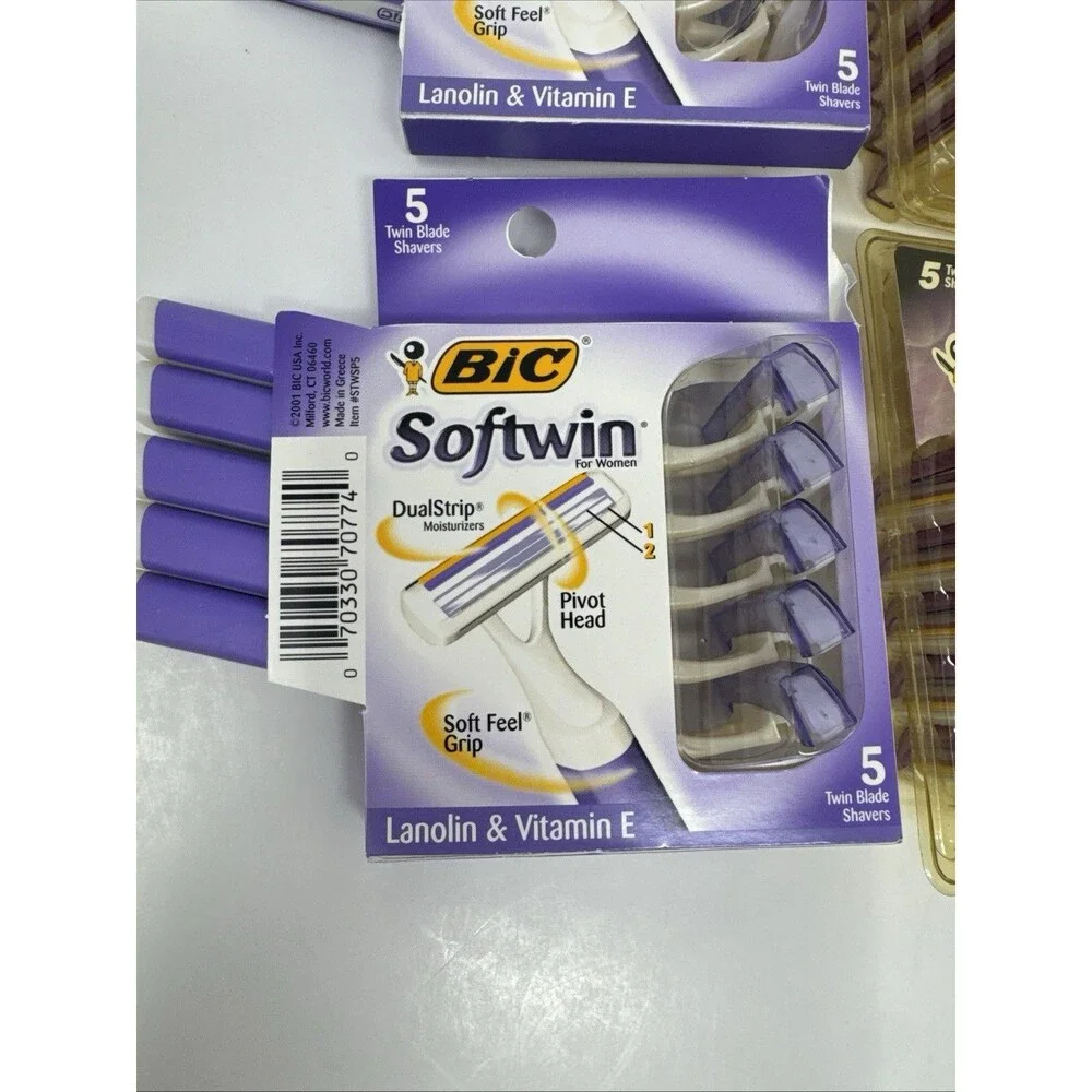 4x NEW SEALED BIC Softwin for Women Disposable Twin Blade Razors (1999) 20 Total